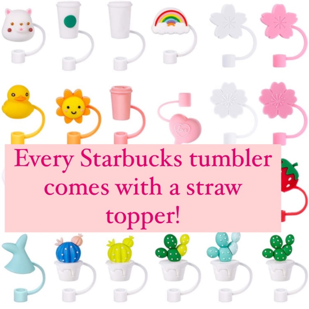 TWO Starbucks Matte Black Tumblers +straw stoppers - Picture 11 of 11